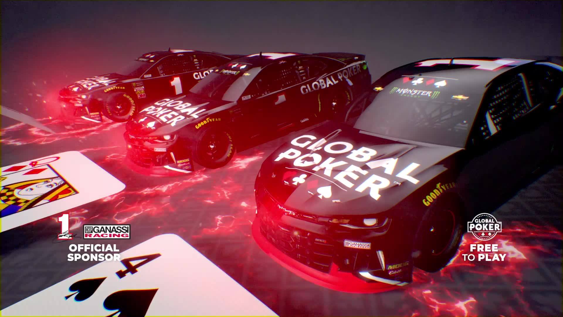 global poker animated cars sponsorship